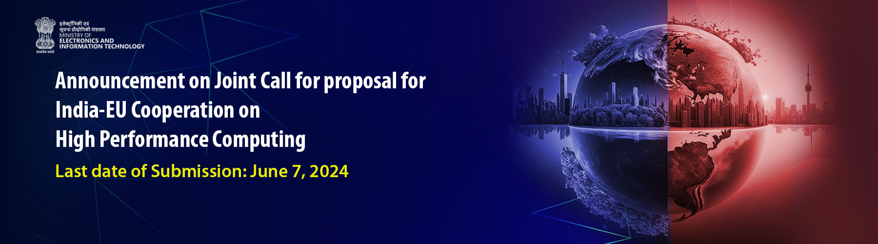 Announcement on Joint Call for proposal for India-EU Cooperation on  High Performance Computing